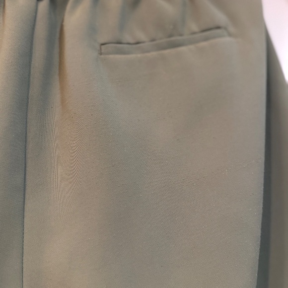 Quince Stretch Crepe Paperbag Pants, Olive, Size 14 - Picture 7 of 7